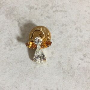 Amber and Crystal Angel pin